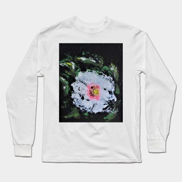 Erika's White Flower Long Sleeve T-Shirt by cjkell